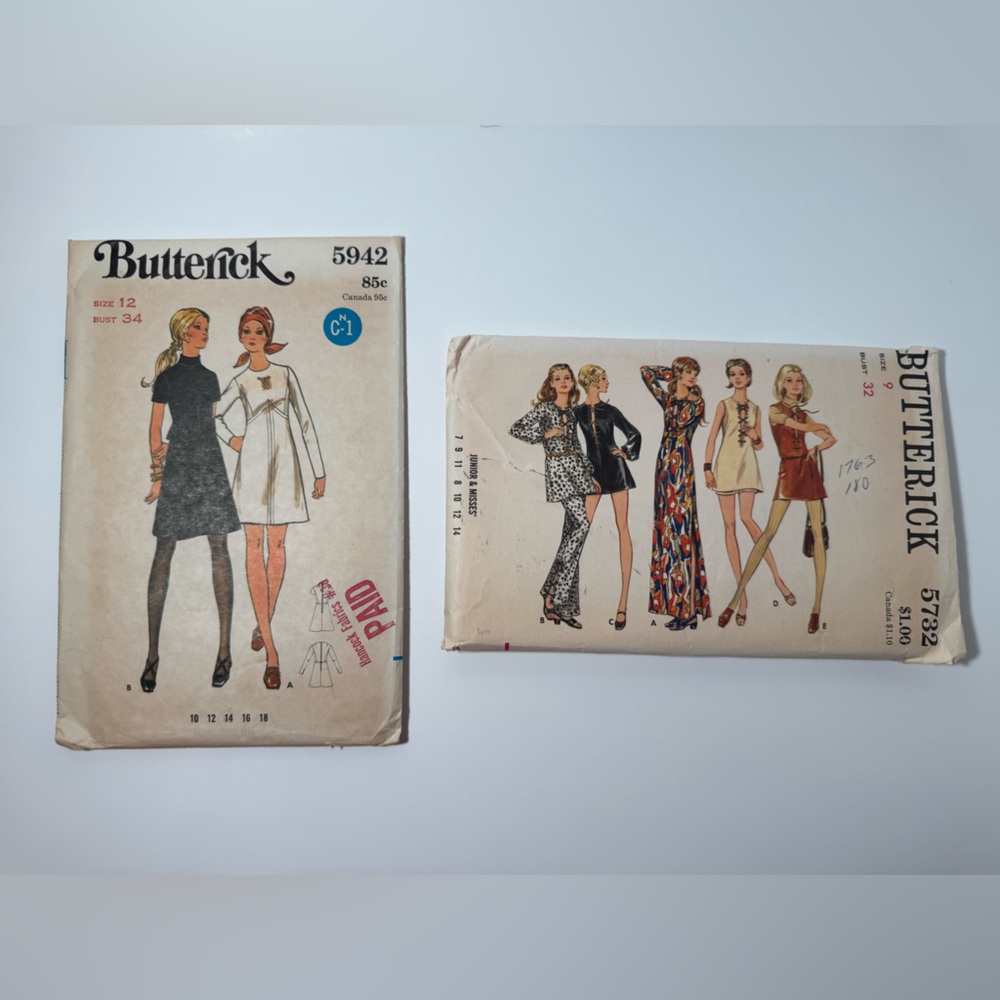 Vintage Butterick patterns - used/cut